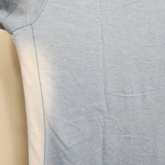 Hurley NWOT bleach dyed sides palm tree graphic cap sleeve t-shirt junior size L - Picture 6 of 6